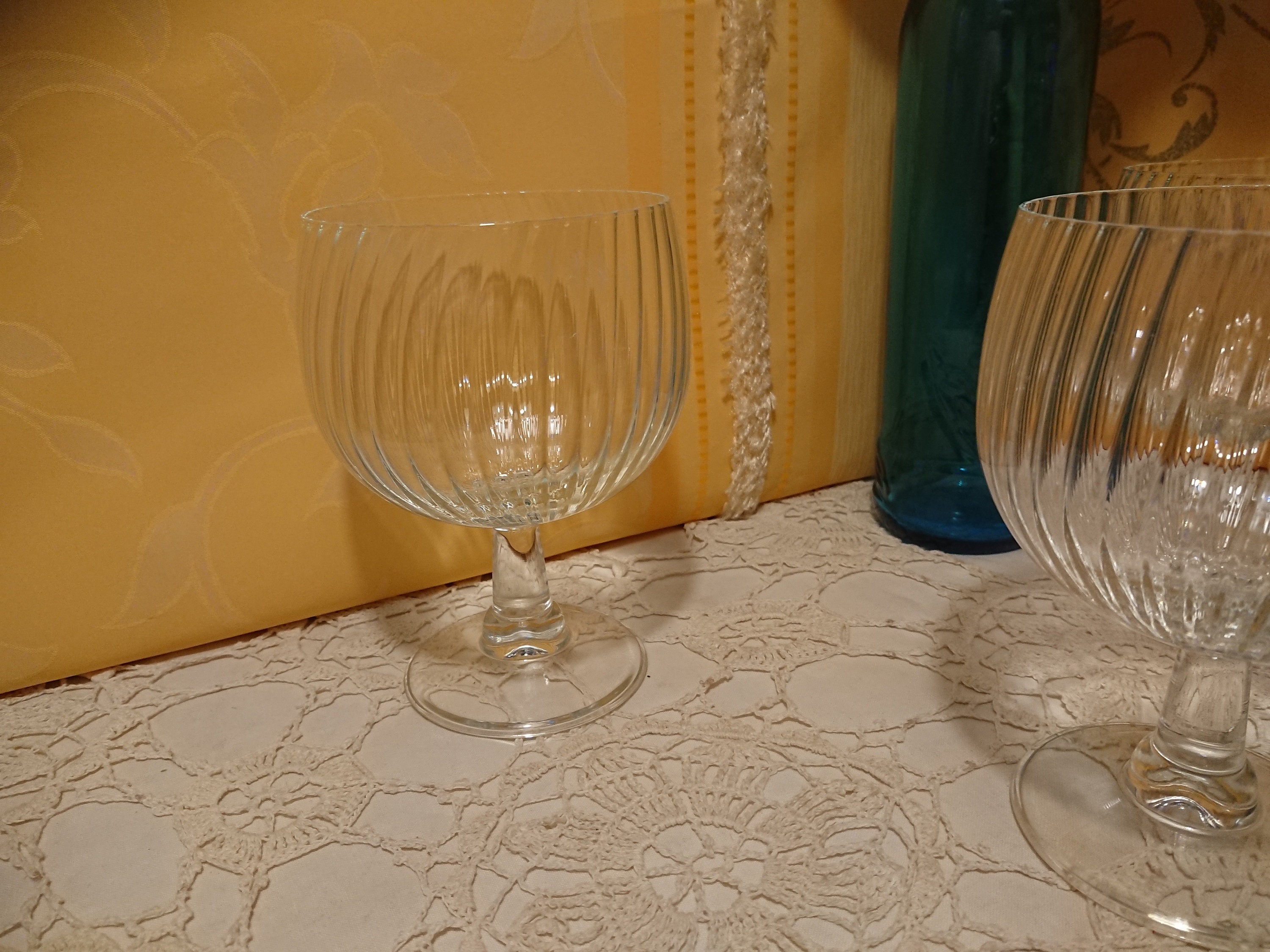 Pot à Glaçons En Cristal Vintage Années 60/70 Avec Cuillère - Déco Chic