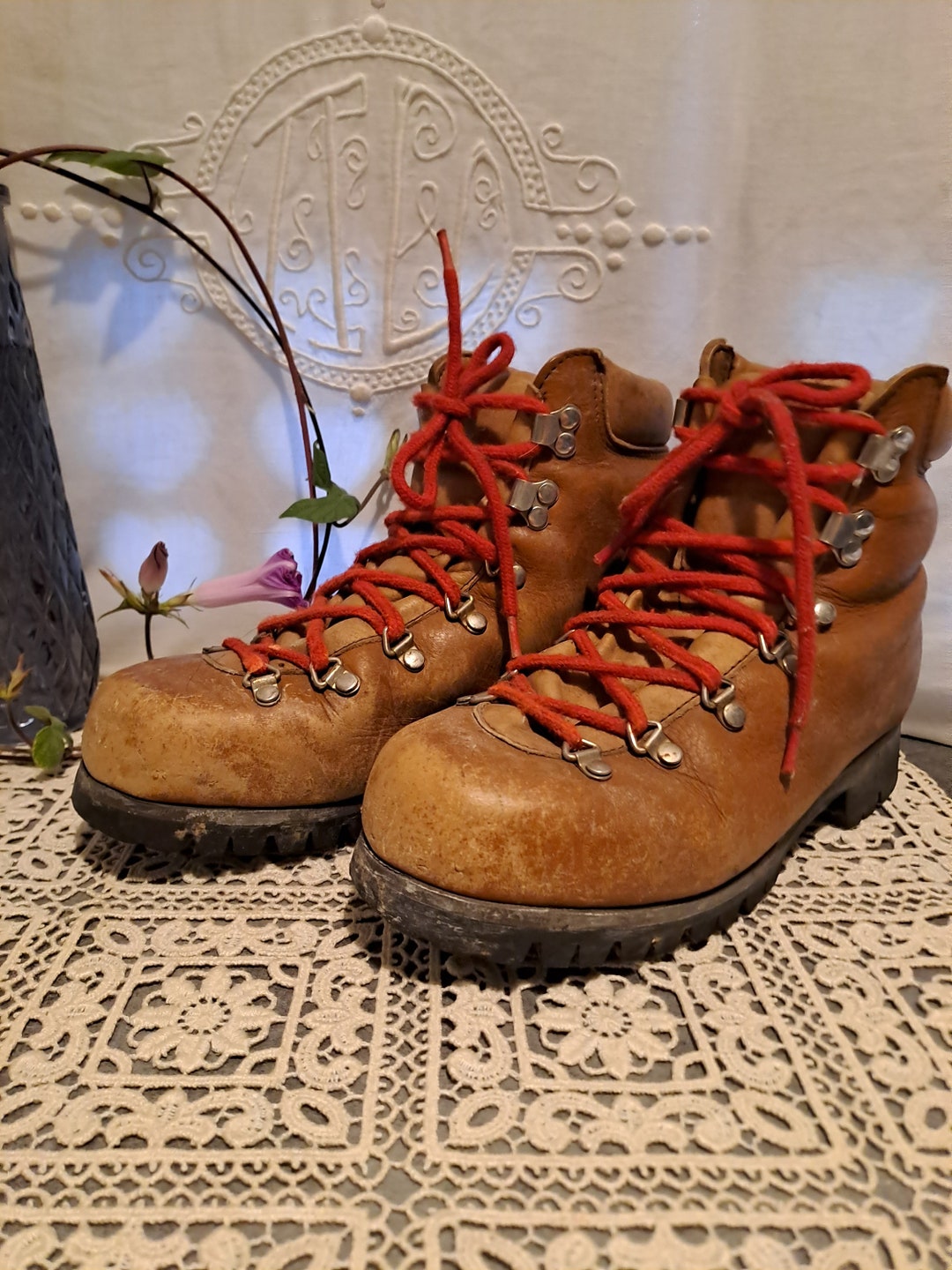 Paio di scarpe T37 VIBRAM mountain glacier 1960 Escursionismo tempo  libero paio di scarpe da alta montagna di qualità marrone taglia 37 