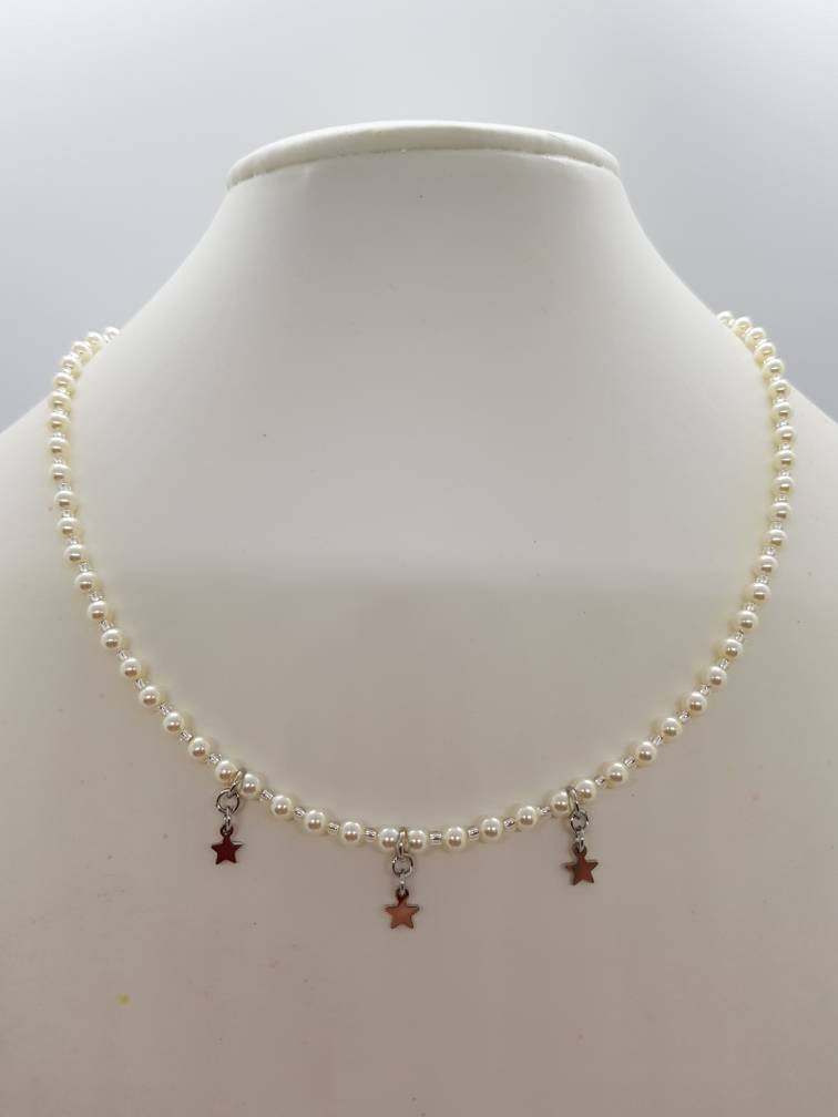 Handmade Women's Necklace - White