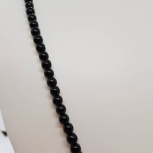 Long necklace for men/women in black onyx, long necklace, hard stone, handmade.
