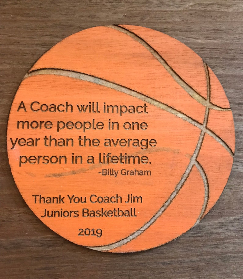 Basketball Thank You Coach Plaque Basketball Personalized