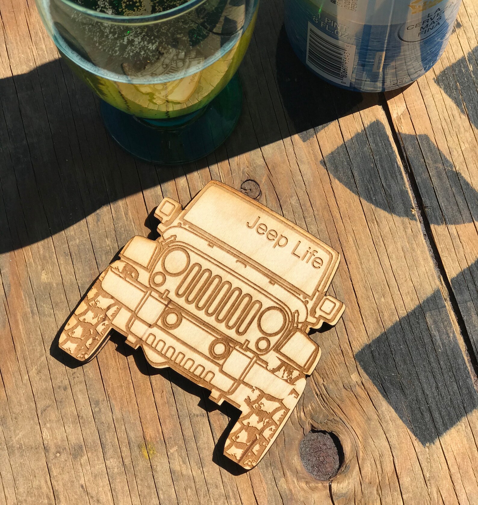 Jeep coaster jeep wood coaster jeep gift jeep accessories Etsy