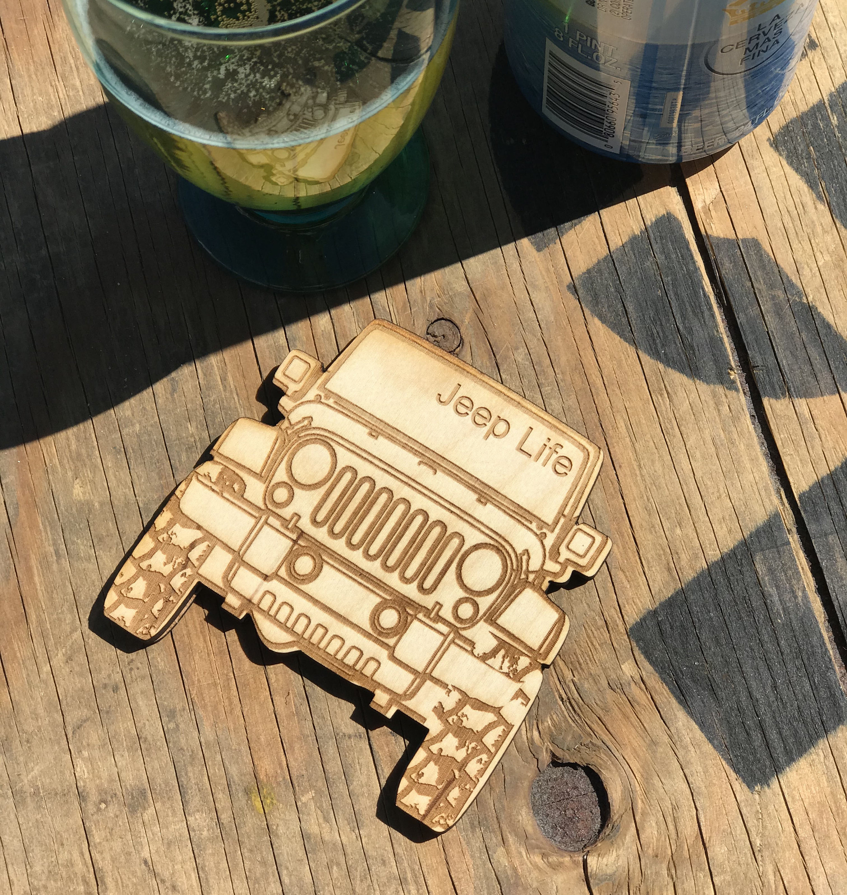 Jeep coaster jeep wood coaster jeep gift jeep accessories Etsy