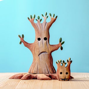 Wooden Spooky Tree Set | Waldorf & Montessori Friendly | Handmade Halloween Toy