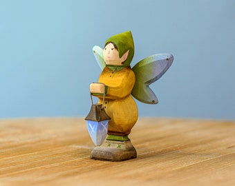 Winged Elf Figurine | Magic Wooden Toy for Imaginative Play | Eco-Friendly Waldorf Inspired