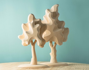 Handmade Wooden Naked Birch Tree | Montessori Play Education | Waldorf Toy