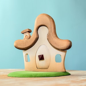 Montessori Wooden Doll House | Easy Assemble Maple Dollhouse | Handmade Organic Wood