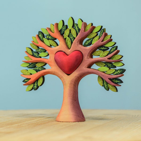 Heart Tree I Valentine's Day Handmade Wooden Waldorf Toy | Love Gift
