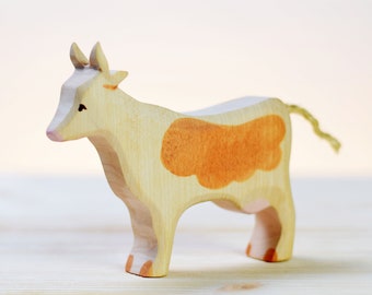 wooden cow toy