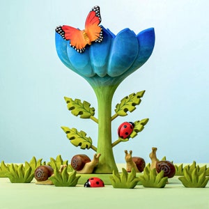 Figura di farfalla in legno Giocattolo Waldorf fatto a mano, ecologico, artigianale immagine 10