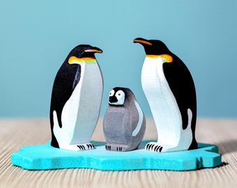 Emperor Penguins I Wooden Penguins I Penguin Chick I Waldorf Animals I Antarctic Birds