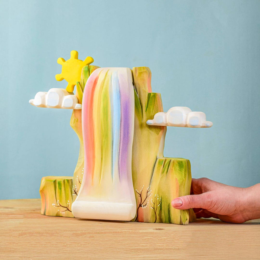 Wooden Rainbow SET Waldorf Inspired Play Set Handmade With Maple Tree ...