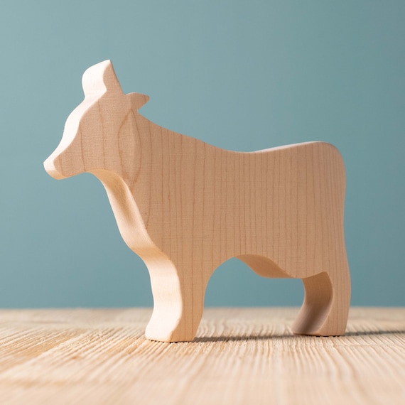 DIY TOYS COLLECTION Waldorf Figurine Domestic Wooden Animals Farm