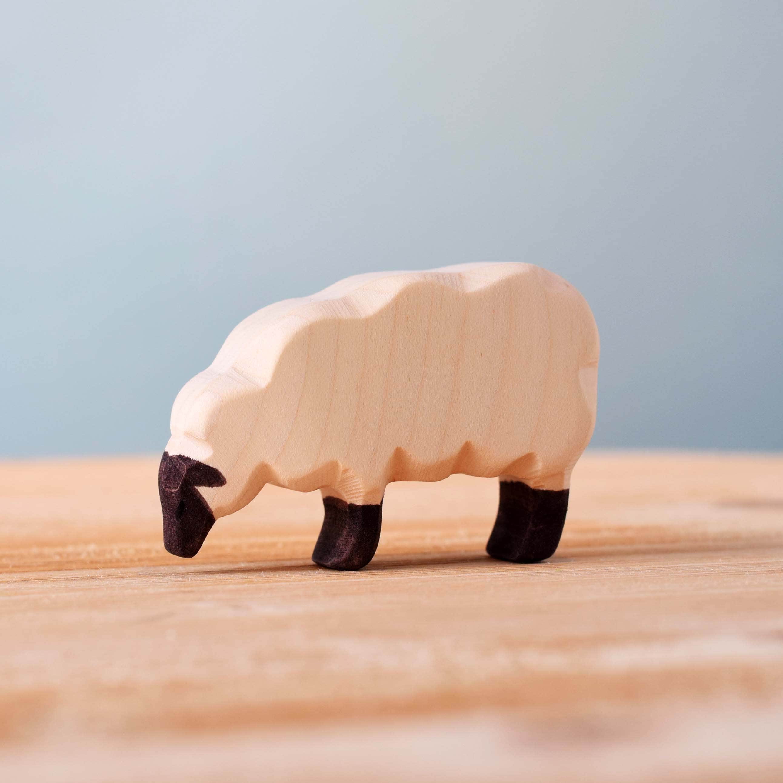 Handmade Wooden Animal Sheep Toy Set for Kids | Waldorf Inspired
