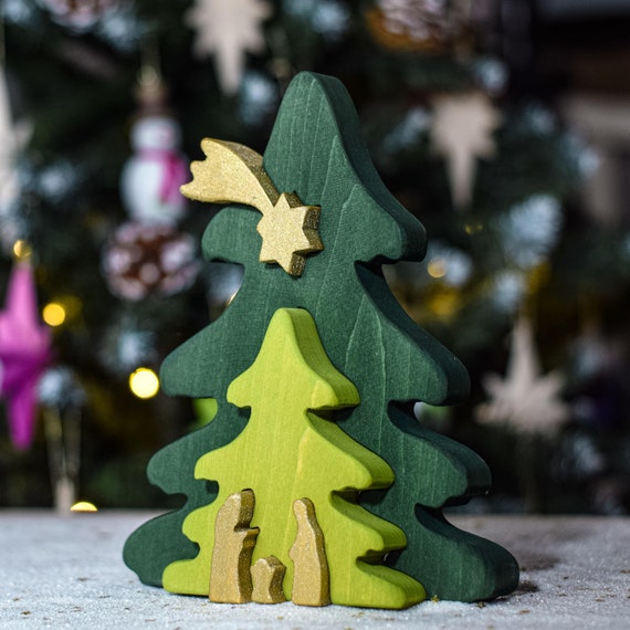 木製　手作り　パズル　クリスマス　ツリー クリスマス 手作り木製パズル 千葉圭介