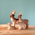 Handcrafted Wooden Reindeer Family | Waldorf Christmas Decor product logo