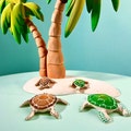 Wooden Animal Turtle Figurine | Waldorf-Inspired Montessori Toy | Handmade Organic Wood