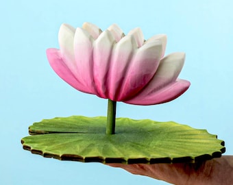 Lotus Flower | Handmade Wooden Decoration | Waldorf Deco Inspired