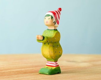 Handmade Wooden Santa's Elf | Waldorf Christmas Decoration