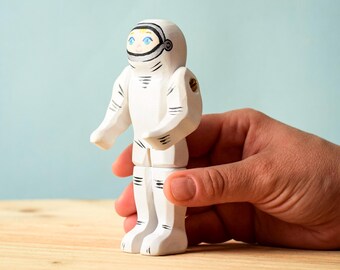 Handmade Astronaut and Rocket SET Waldorf Inspired Space Toy