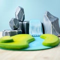 River Plate, Waterfall, Rocks SET | Wooden Toy | Non-Toxic Paint product logo