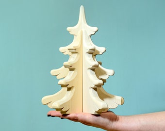 Grande pino zuccherino nudo / albero Waldorf ecologico / giocattolo in legno fatto a mano per bambini