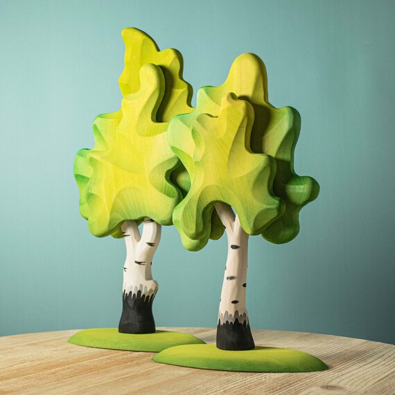 Large Wooden Birch Tree, Walorf Tree, Tree Toy, Big Play Tre, Playscape