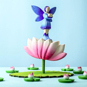 Lotus Flower Handmade Wooden Decoration Waldorf Deco Inspired image 8