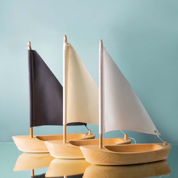 Sailing Wooden Boat L Wooden Boat L Collectible Toy L Gift for Etsy