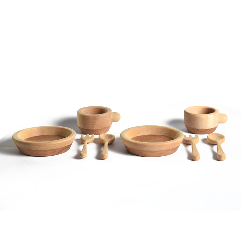 Kitchen toys plates cups spoons and forks Kitchen set Etsy