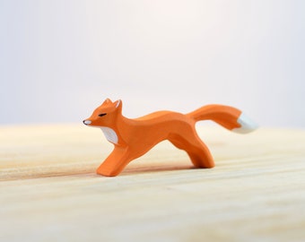 Wooden figure animal "Fox" | Waldorf Wooden Figurines | Wooden animal Wooden toy Forest animal wooden figurine for Waldorf and Montessori
