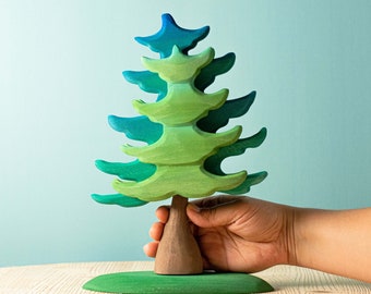 Wooden Large Spruce I Waldorf Tree Toy I Wooden Fir Tree