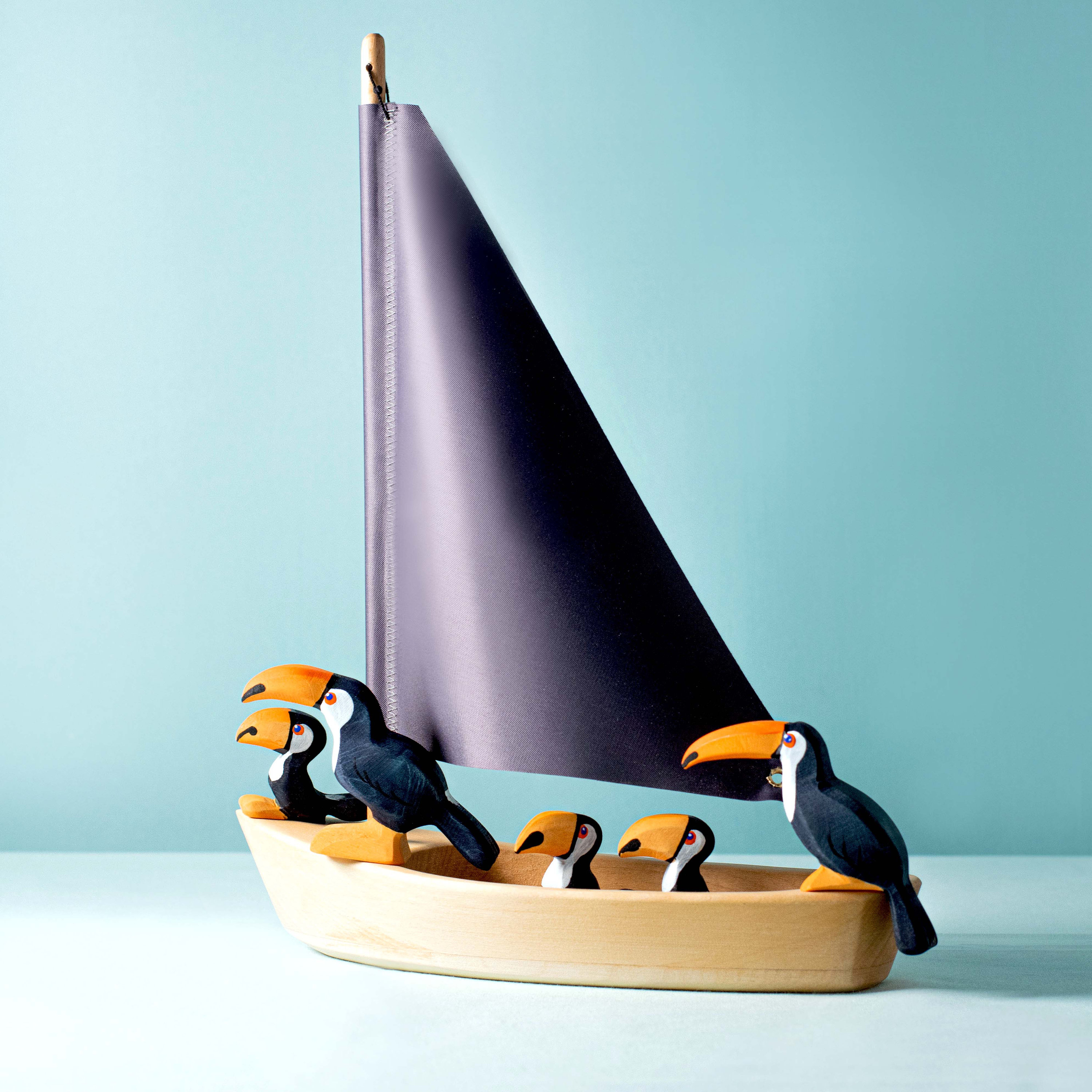 Barco De Vapor De Vela Vintage - Adorno De Mesa De 13 Cm, Hecho A Mano, Para Oficina Y Hogar