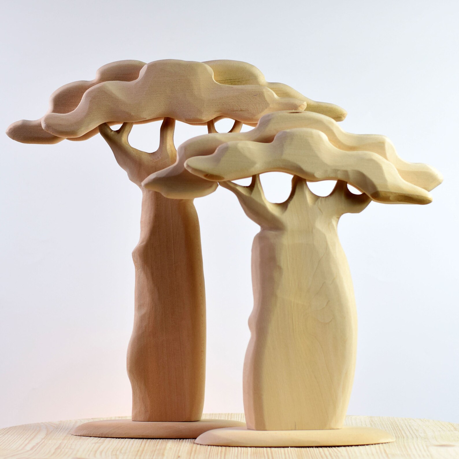 Large Wooden Baobab Tree Thick Trunk Wadlorf Tree Tree Toy - Etsy