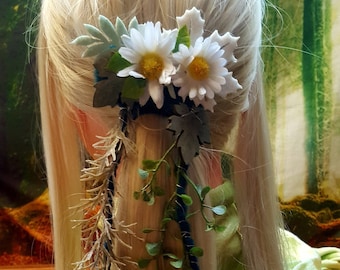Hair Clip Chamomile Floral Fantasy Hair Jewelry Summer Hair Clip Blue