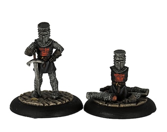 The Black Knights -  - 28mm Metal Miniature - For Dungeon and Dragons - Frostgrave - RPG