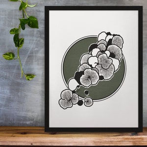 Fungi Art | Printable Wall Art | Digital Download | Mushroom Art | Nature | Fungi Illustration | Mushroom Decor | Minimalist | Digital Print