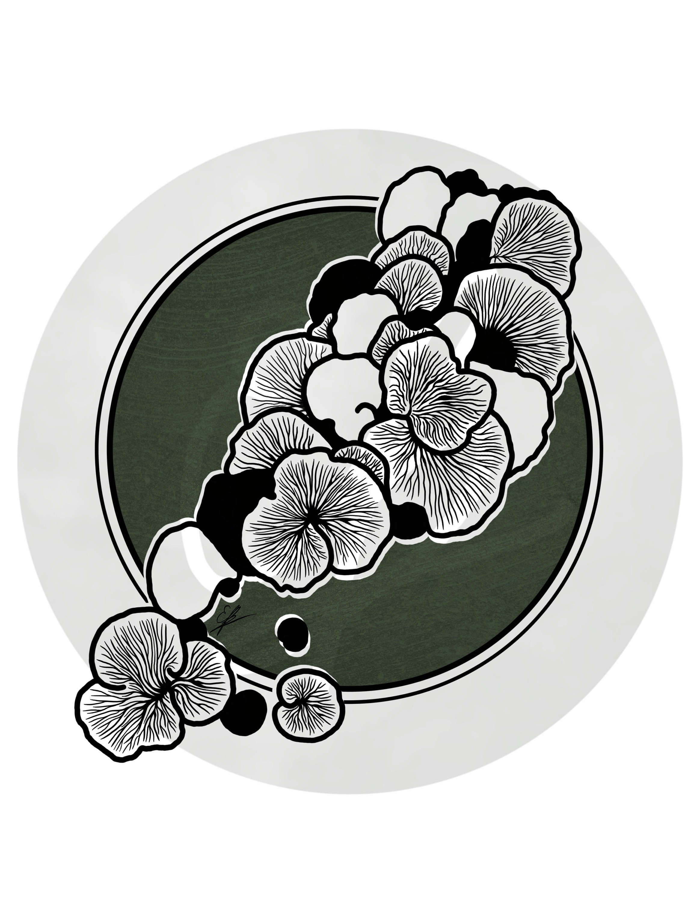Roomytown Fungi Fine Art Print Unframed A3