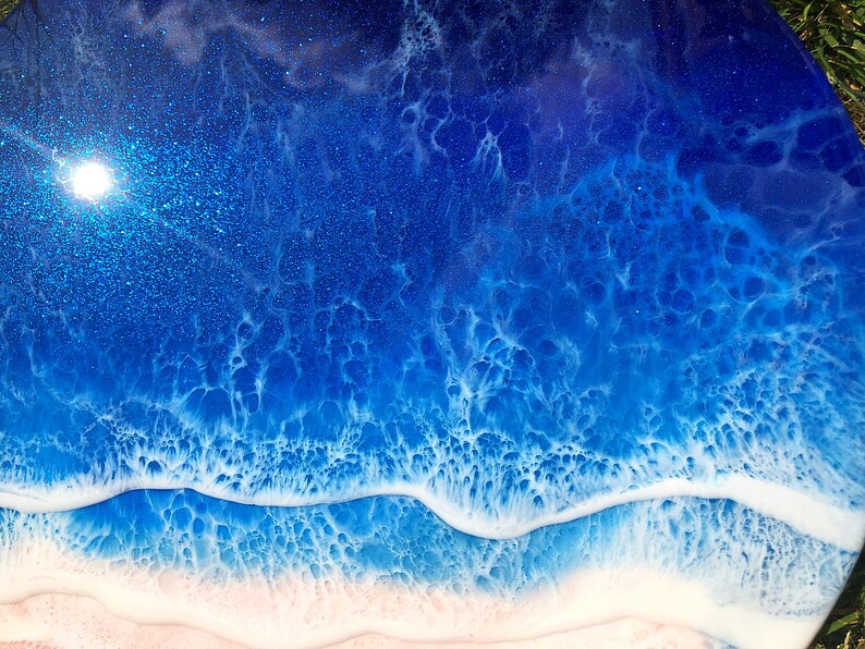 12 Epoxy Resin Ocean Painting Resin Art Wall Decor Etsy