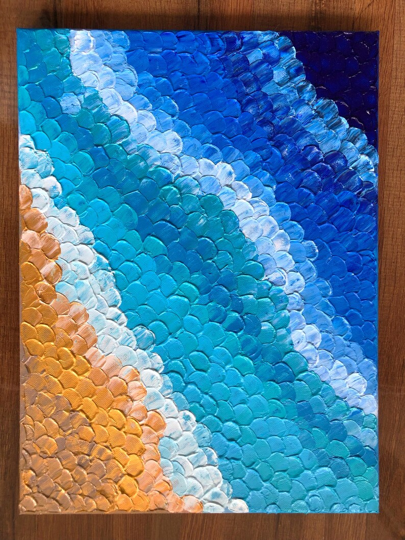 Unique Acrylic Texture Painting 12x16 Abstract Art | Etsy