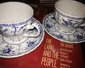 Johnson Bros Indies Ironstone Made in England 1980s 2 Coffee Cups and Plates