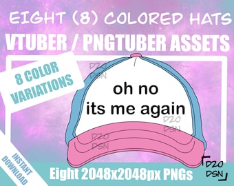 Vtuber Asset Accessory, Hats for Vtubers, Pngtuber Asset Accessory, Twitch Vtubing Clothes funny hat meme