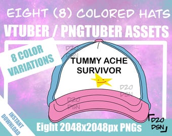 Vtuber Asset Accessory, Hats for Vtubers, Pngtuber Asset Accessory, Twitch Vtubing Clothes funny hat meme