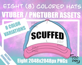 Vtuber Asset Accessory, Hats for Vtubers, Pngtuber Asset Accessory, Twitch Vtubing Clothes funny hat meme