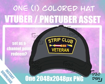 Vtuber Asset Accessory, Hats for Vtubers, Pngtuber Asset Accessory, Twitch Vtubing Clothes funny hat meme