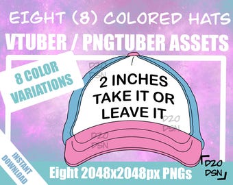 Vtuber Asset Accessory, Hats for Vtubers, Pngtuber Asset Accessory, Twitch Vtubing Clothes funny hat meme