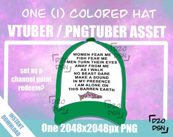 Vtuber Asset Accessory, Hats for Vtubers, Pngtuber Asset Accessory, Twitch Vtubing Clothes funny hat meme