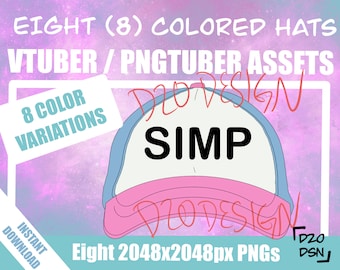 Vtuber Asset Accessory, Hats for Vtubers, Pngtuber Asset Accessory, Twitch Vtubing Clothes funny hat meme
