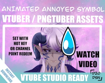 Vtuber asset animated Model Asset, for 2D Vtuber on Vtube Studio, Accessory assets for vtuber Model, twitch point redeems, vts vtuber emote