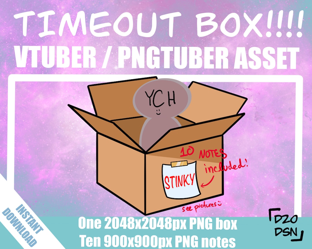 Vtuber Asset Accessory, Penalty Box for Vtubers, Pngtuber Asset